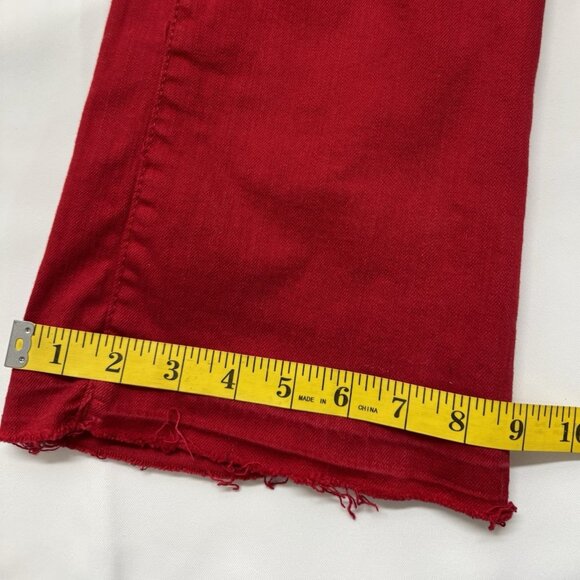 Jordan Craig Mens Martin Stacked Jeans 36 Red Distressed Stretch Skinny Frayed - Picture 10 of 14